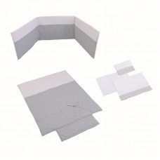 Kit nordico con protector de cuna Nature gris de Micuna